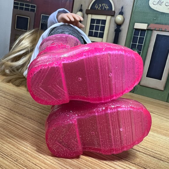 Pink Glitter Rain Boots for 18- Inch Doll - Picture 6 of 9